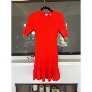 COPY - A.L.C. Vance Knit Midi Dress in Shock Orange